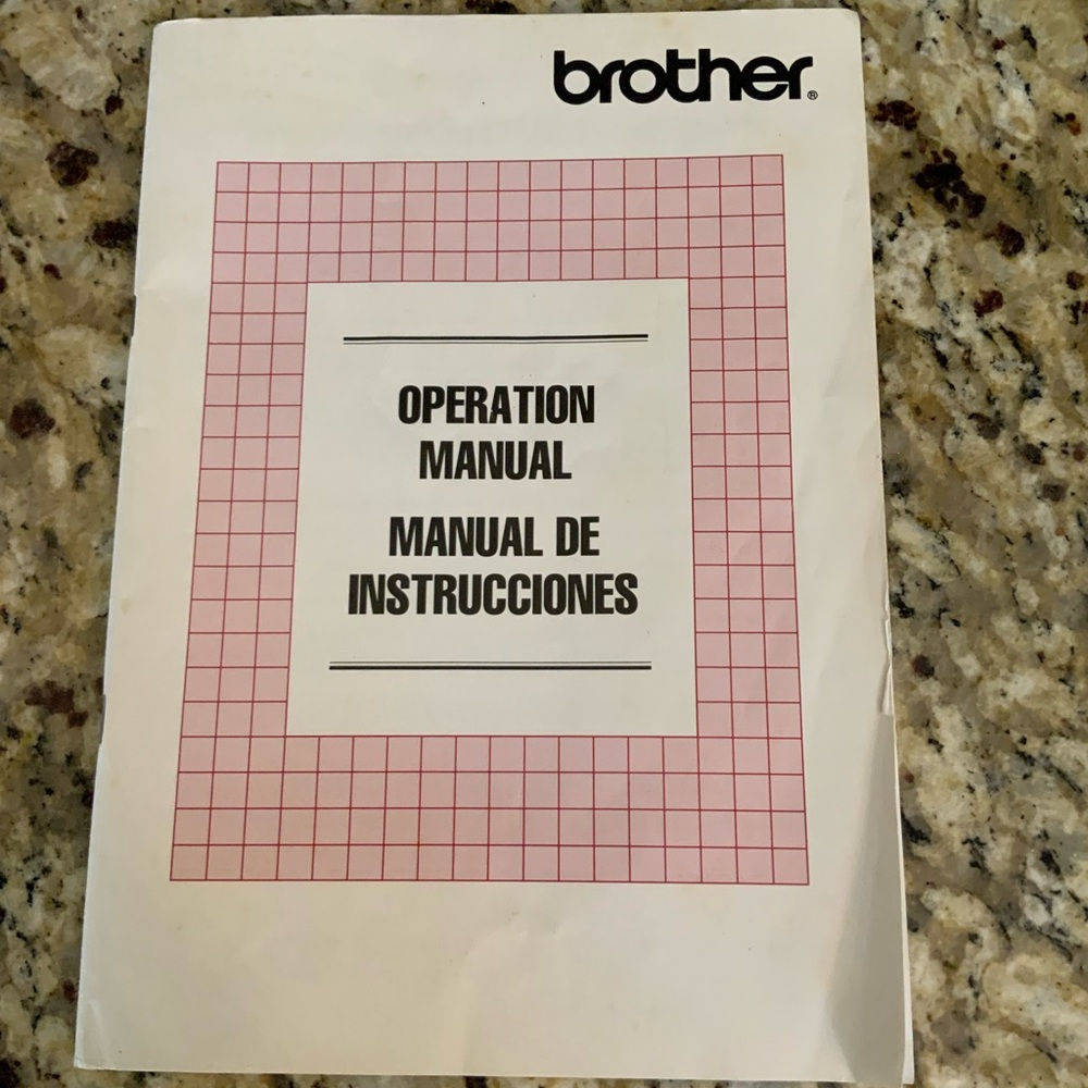 Brother Operation Manual User Guide Instructions COPY Reprint Great Condition